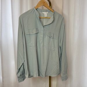 H&M Light Blue/green Blouse
